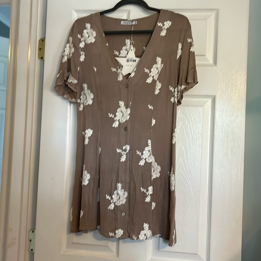 Hazel brand Mini dress in mocha